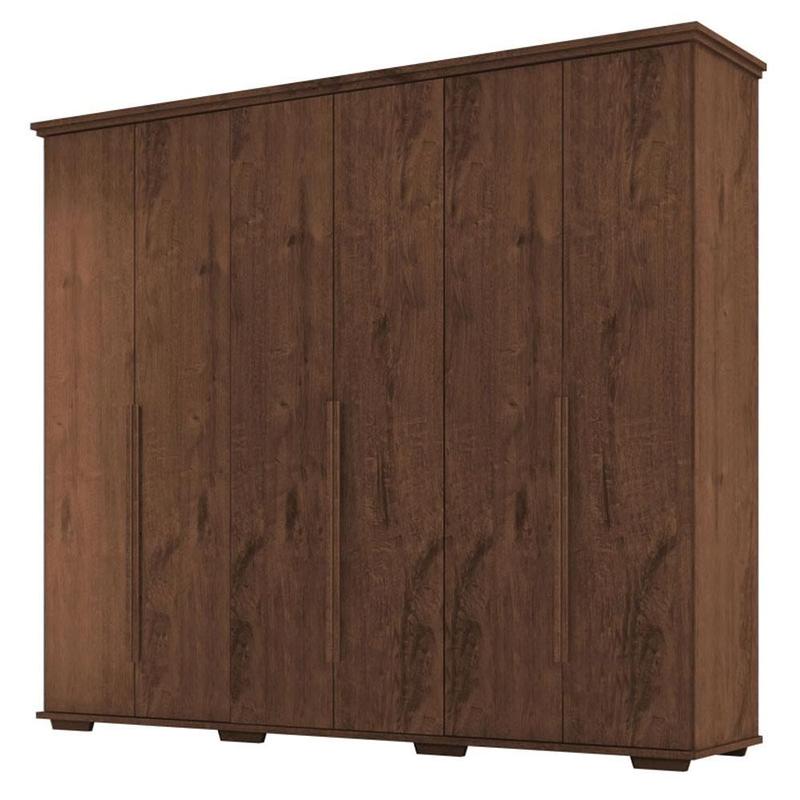 Guarda Roupa Casal Everest 6 portas com Cômoda Sapateira Imperial